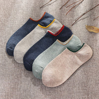 Summer Low-cut Solid-color Business Cotton Trendy Sweat-absorbent Breathable And Low-cut Ankle Socks