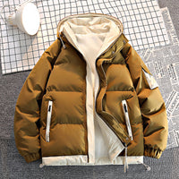 Two-piece Thickened Hooded Trend Couple Coat Men