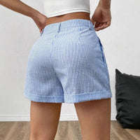 Women's Fashion Striped Pocket Shorts