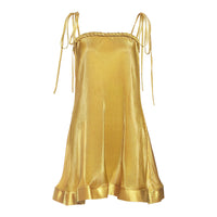 Womens Fashionable Sexy Short Skirt Solid-Color Sheer Slip Dress For Women