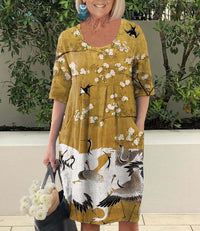 Women's Fashion Casual Printing Dress