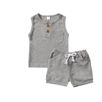 Boys' Sleeveless Tank Top Shorts Two Piece Set