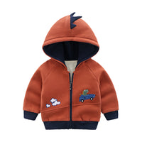 Fashion Simple Children Plus Velvet Padded Jacket