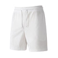 Corduroy Solid Color Drawstring Loose Sports Shorts For Men