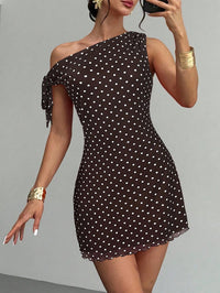 Sexy Polka Dot Women's Off-Shoulder Dress