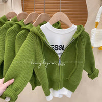 Autumn And Winter Sweater Boys And Girls Hooded Children Fashionable Stylish Cardigan Jacket