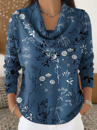 Womens Casual Loose-fitting Pullover Hoodie With A Cowl Neck