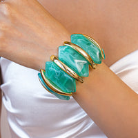 Irregular Acrylic Diamond-Shaped Stretch Bracelet From Europe And The US