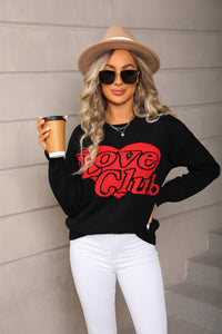 Fashion Love Loose Valentine's Day Knitted Pullover Sweater