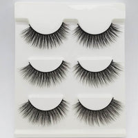 Three Pairs Of 3D Eyelash Natural Thick Multi-layer