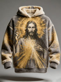 Womens Printed Hoodie Solid-Color Hooded Sweatshirt Top
