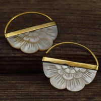 Simple Retro Fan-Shaped Womens Earrings