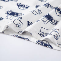 Children's Clothing Baby Car Full Print Children's Short Sleeve