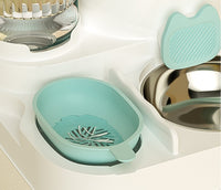 New Model Water And Food Combined Feeding Device For Cats - Automatic Integrated Pet Feeding Set For Cats And Dogs.