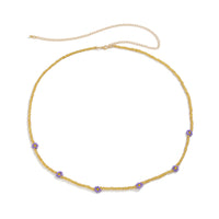 Trendy Single-layer Small Daisy Rice Bead Waist Chain