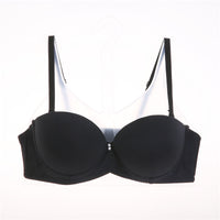 Thick Cup Gathering Half Cup Glossy Girls Bra