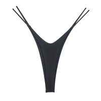 High Slit T-back Cotton Double Layer Bikini Shape Underwear Thin Belt