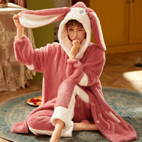Sweet Fall Pajamas Flannel Nightgown Women