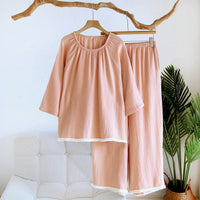 Spring Loungewear-style Pants That Can Be Worn Outside, Part Of A Matching Set