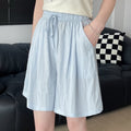 Ice-silk Quick-drying Textured Loose Casual Pleated Shorts