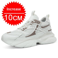 Autumn Winter Mesh Breathable Invisible Height-Boosting Casual Sneakers