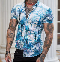 Men's Short-sleeved Printed Hawaiian Shirt
