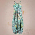 Printed Harem Hanging Crotch Jumpsuit