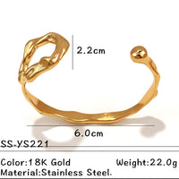 Non-fading Versatile Open-style Stainless Steel Bracelet For Women