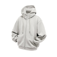Travel Airbag Hoodie In Solid Color With A Hood