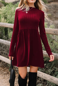 Solid-color Versatile Fashionable High-waisted A-line Skirt