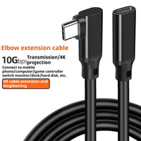 Elbow Type-c Male-to-female Transmission Computer Extension Cable