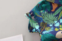 Short Sleeve Shorts Suit Beach Cartoon Full Print