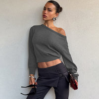 Women's Fashion Simple Elegant Slim-fit Long Sleeve Top