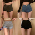 Irregular Jeans Women's Ins Trendy Elastic Thin Hot Pants