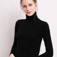 Cashmere Sweater High Lapel Knitted Pullover Bottoming Shirt