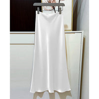 Elegant Draping High-waisted Skirt For Women