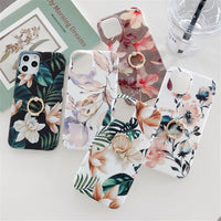 Ring Holder Phone Case Magnolia Flower
