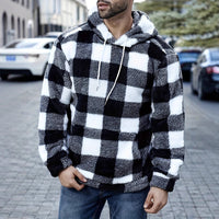 European And American Autumn And Winter Plaid Pattern Imitation Fur Men's Break