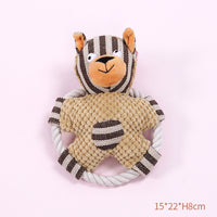 Pet Cotton Rope Toy Dog Sound Canvas Molar Teeth Cleaner Bite-resistant Rope Knot Training Dog Toys Dog Toothbrush Dog Toys