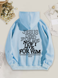 Women's Casual Multi-color Letters Double-sided Printed Hoodie