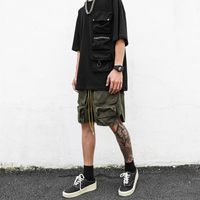 Men's Washed Military Green Work Shorts
