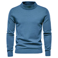 Mid-collar Slim Fit Men's Sweater Men's Multi-color