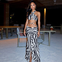 Sexy Backless Halter Dress Women