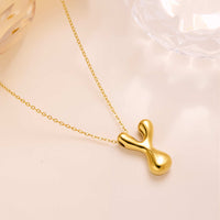 New Titanium Steel 18K Gold-Plated 26-Letter Necklace For Women