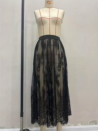 Women's Summer New Lace Sheer Skirt