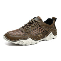 Summer Breathable Casual Shoes Handmade Men's Shoes Work Plus Size Mesh Shoes