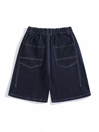 Men's Casual Retro Drawstring Five Quarter Pants