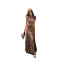 Retro Plaid Sleeveless Vest Dress Women