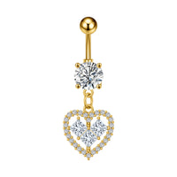 Personalized Zircon Butterfly Round Belly Button Ring