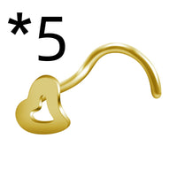 New European And American Love Nose Stud Stainless Steel S-shaped Corner Nose Ring